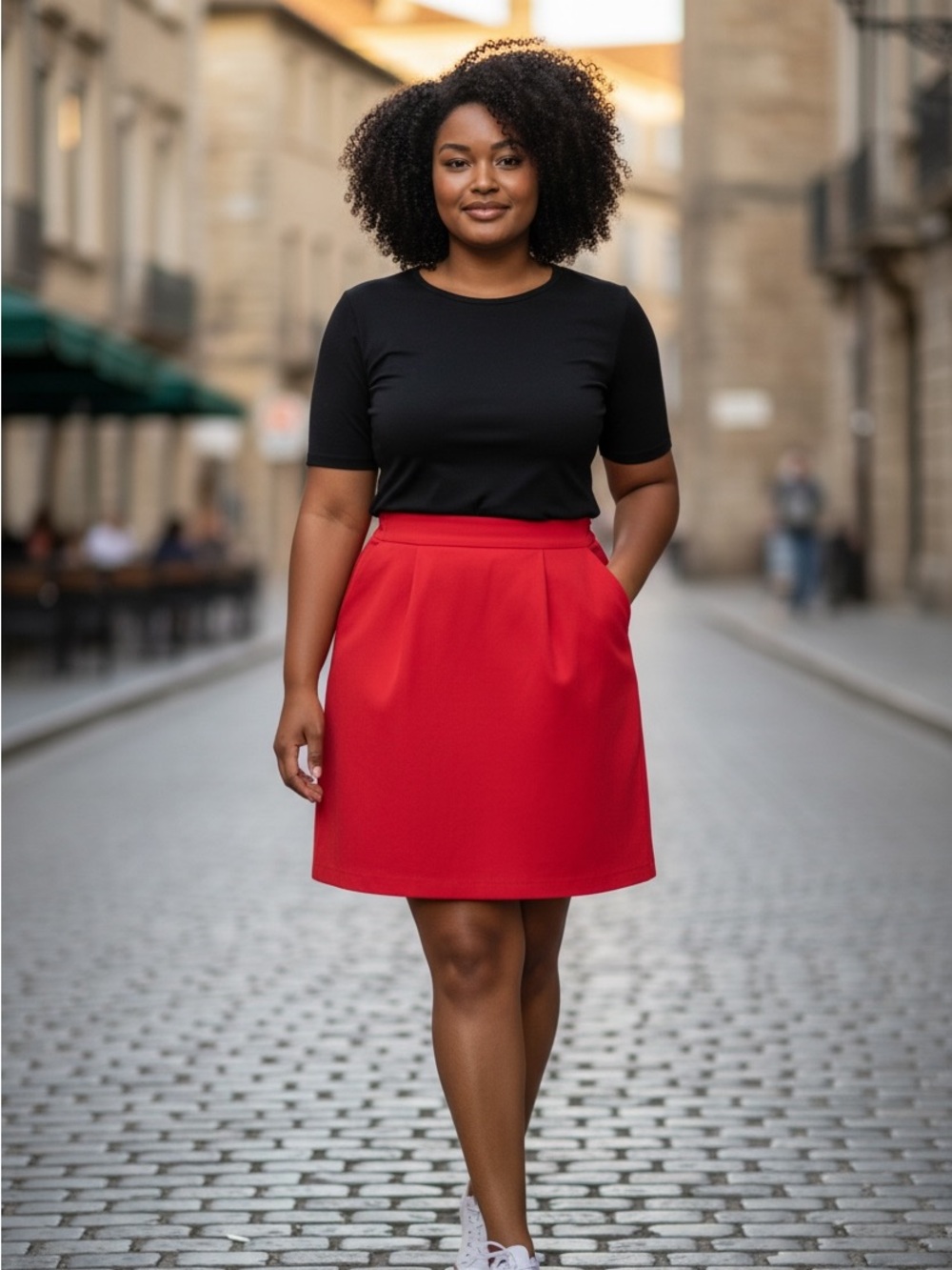 Fundamental Things VTG Red Pencil Skirt